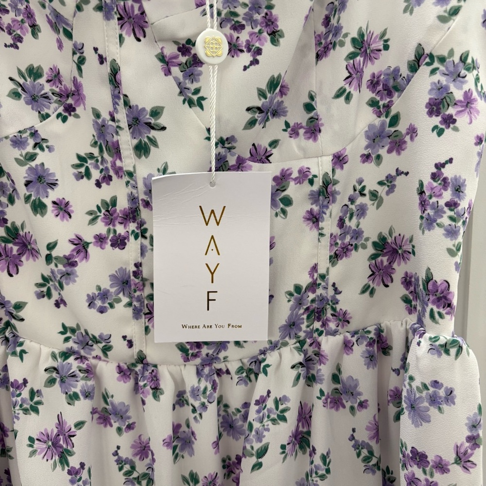NWT Wayf Remi Tiered Maxi Dress. Lavender floral. XL. - Picture 5 of 6